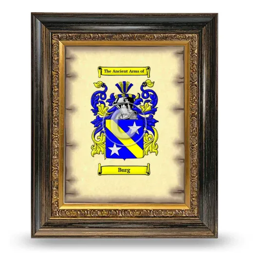 Burg Coat of Arms Framed - Heirloom