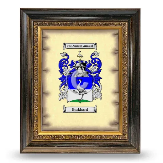 Burkhard Coat of Arms Framed - Heirloom