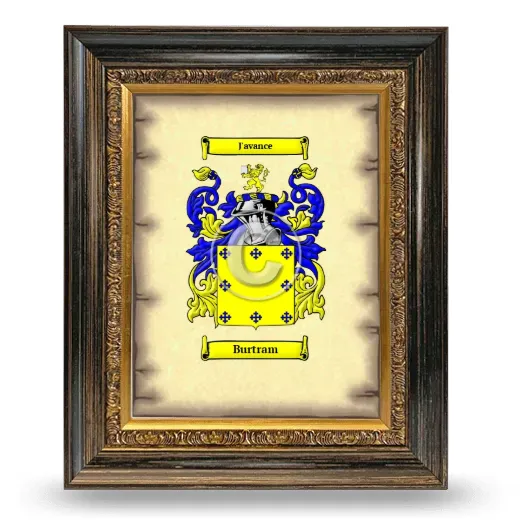 Burtram Coat of Arms Framed - Heirloom
