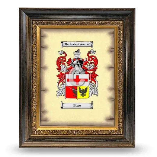 Buse Coat of Arms Framed - Heirloom