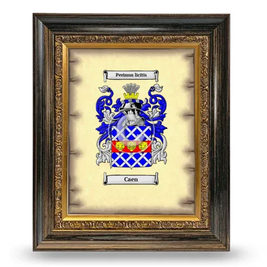 Caen Coat of Arms Framed - Heirloom