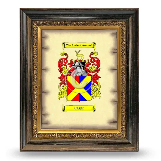 Cager Coat of Arms Framed - Heirloom