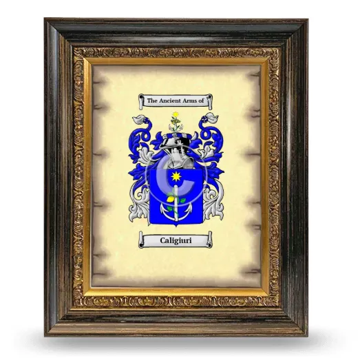 Caligiuri Coat of Arms Framed - Heirloom