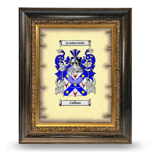 Callum Coat of Arms Framed - Heirloom
