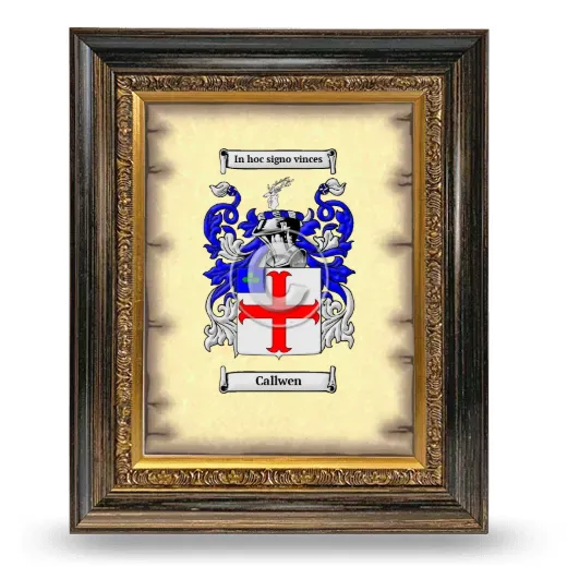 Callwen Coat of Arms Framed - Heirloom