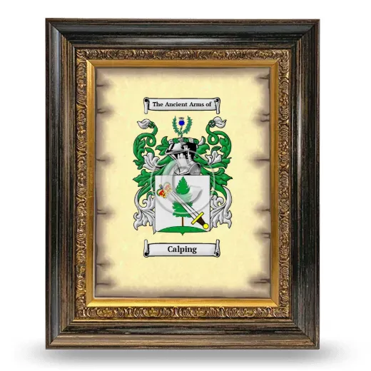 Calping Coat of Arms Framed - Heirloom