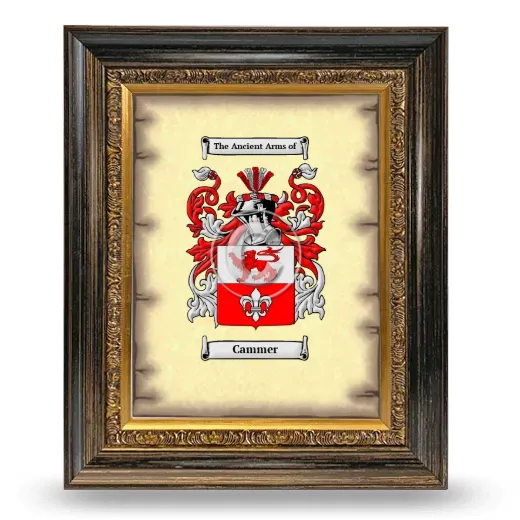 Cammer Coat of Arms Framed - Heirloom