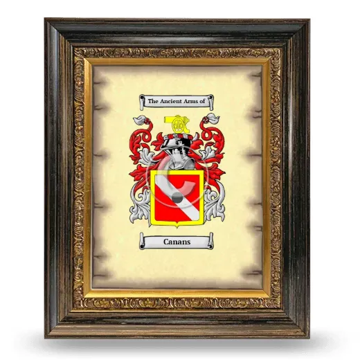 Canans Coat of Arms Framed - Heirloom