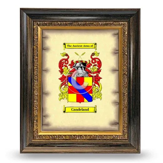 Candeland Coat of Arms Framed - Heirloom