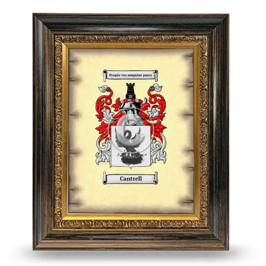 Cantrell Coat of Arms Framed - Heirloom