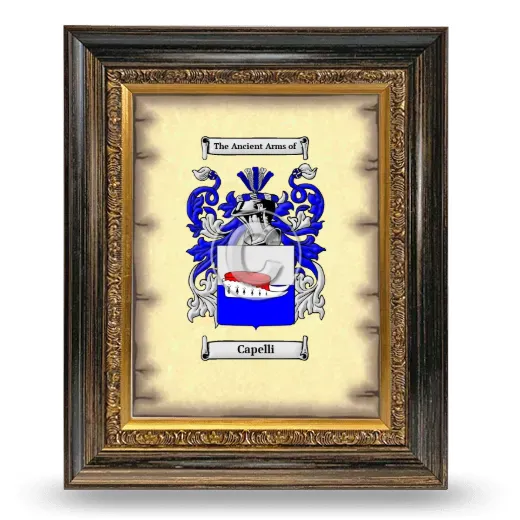 Capelli Coat of Arms Framed - Heirloom