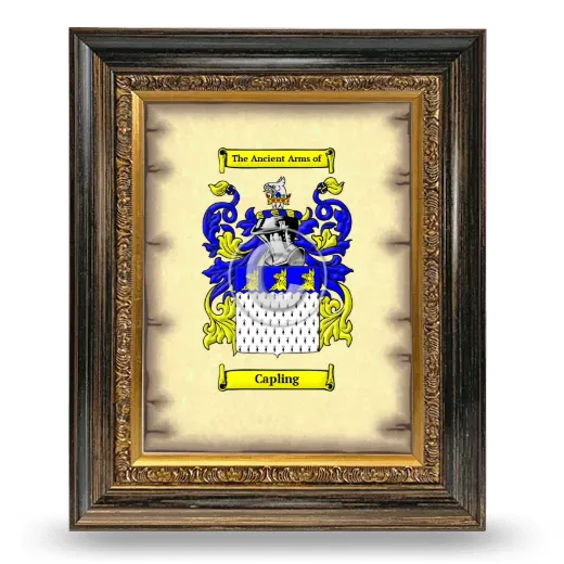 Capling Coat of Arms Framed - Heirloom