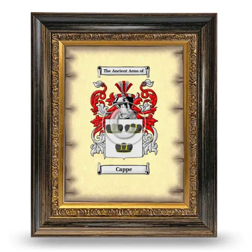 Cappe Coat of Arms Framed - Heirloom