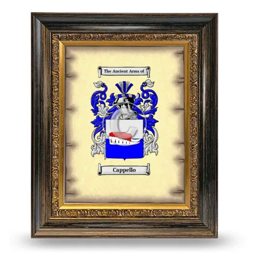 Cappello Coat of Arms Framed - Heirloom
