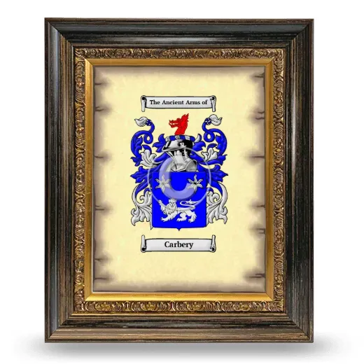 Carbery Coat of Arms Framed - Heirloom