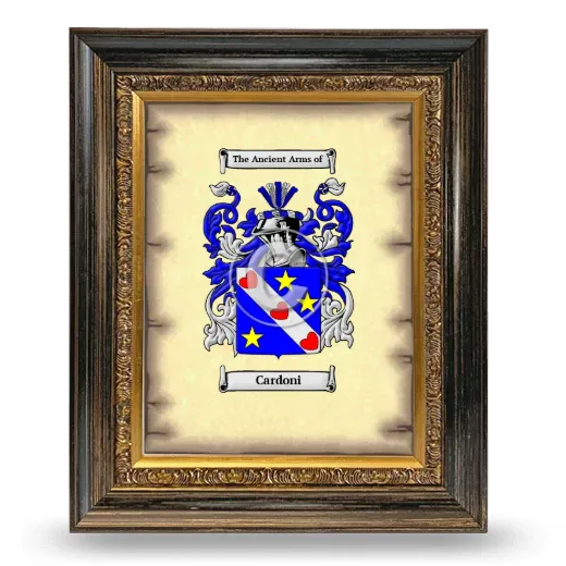 Cardoni Coat of Arms Framed - Heirloom