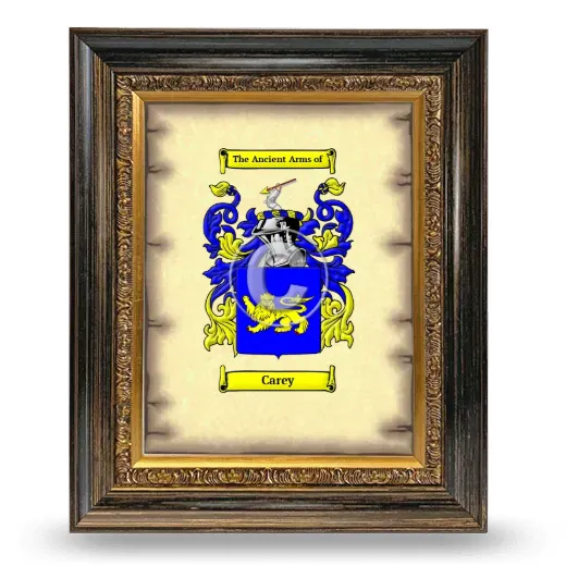 Carey Coat of Arms Framed - Heirloom
