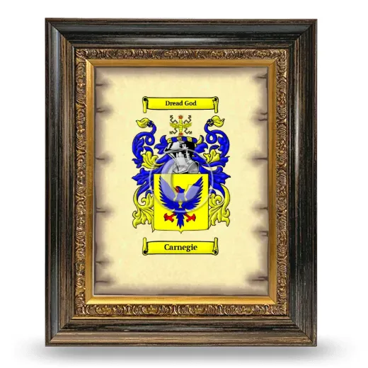 Carnegie Coat of Arms Framed - Heirloom