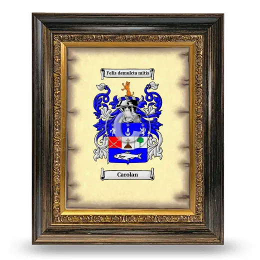 Carolan Coat of Arms Framed - Heirloom