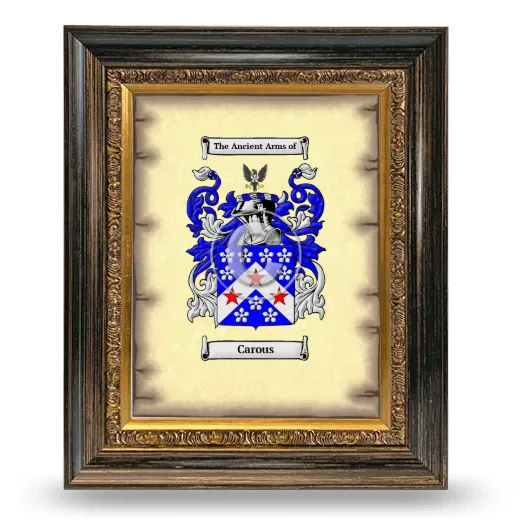 Carous Coat of Arms Framed - Heirloom