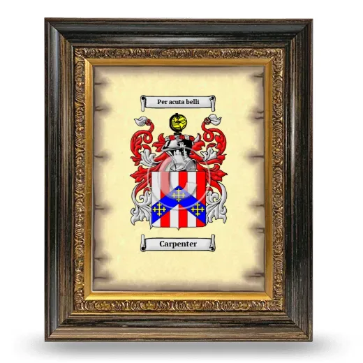Carpenter Coat of Arms Framed - Heirloom