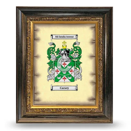 Carsey Coat of Arms Framed - Heirloom