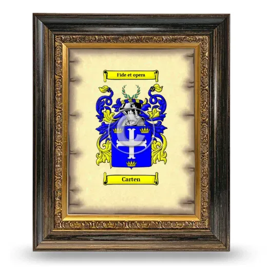 Carten Coat of Arms Framed - Heirloom