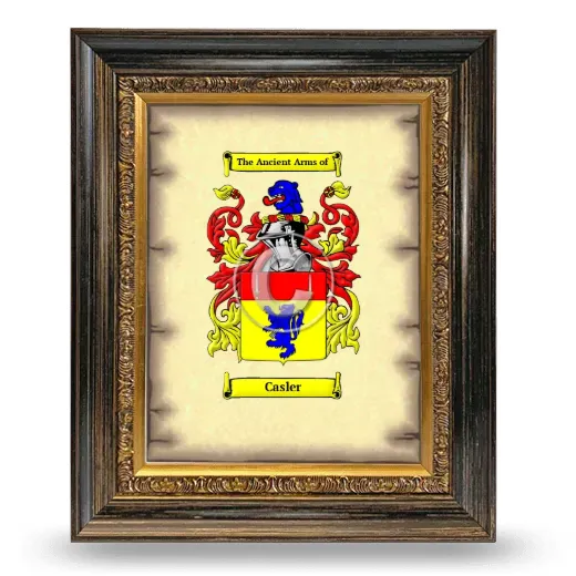 Casler Coat of Arms Framed - Heirloom
