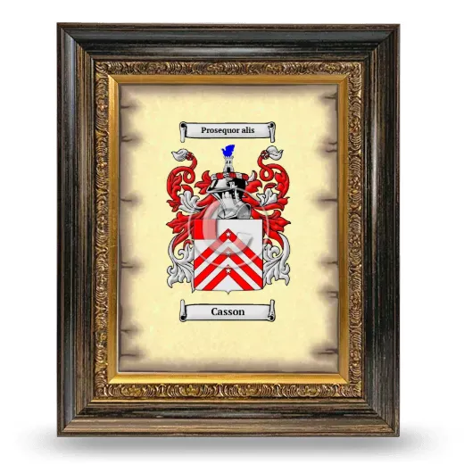 Casson Coat of Arms Framed - Heirloom