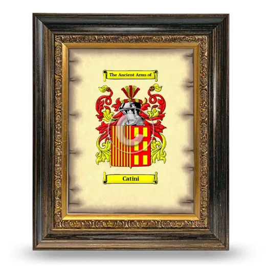 Catini Coat of Arms Framed - Heirloom