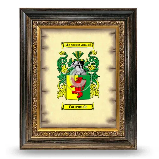Cattermole Coat of Arms Framed - Heirloom