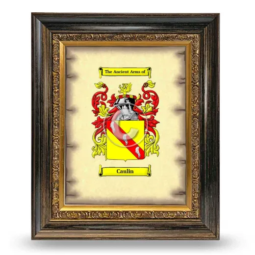 Caulin Coat of Arms Framed - Heirloom