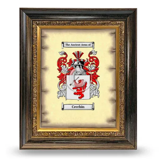 Cecchin Coat of Arms Framed - Heirloom