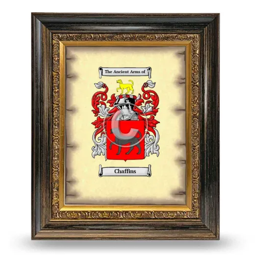 Chaffins Coat of Arms Framed - Heirloom