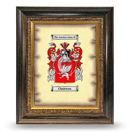 Chairwan Coat of Arms Framed - Heirloom