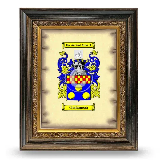 Chalumeau Coat of Arms Framed - Heirloom