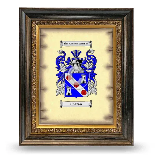 Chatan Coat of Arms Framed - Heirloom