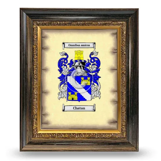 Chatan Coat of Arms Framed - Heirloom