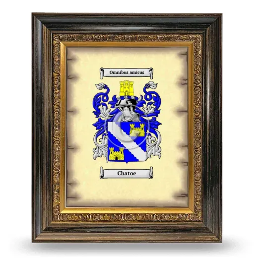Chatoe Coat of Arms Framed - Heirloom