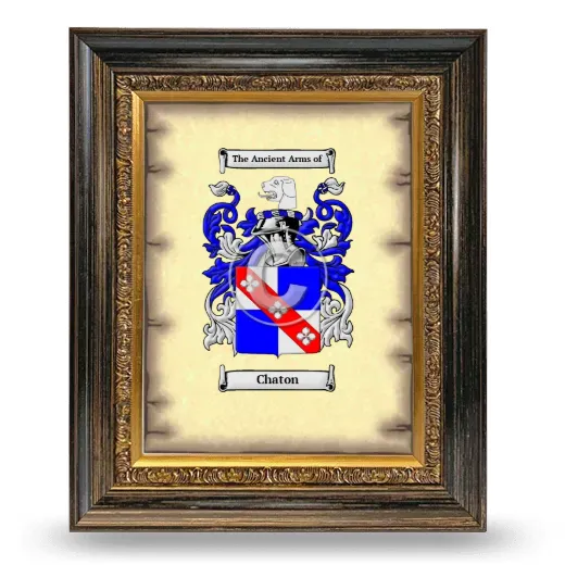 Chaton Coat of Arms Framed - Heirloom