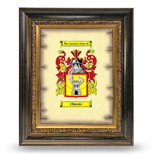 Chicote Coat of Arms Framed - Heirloom