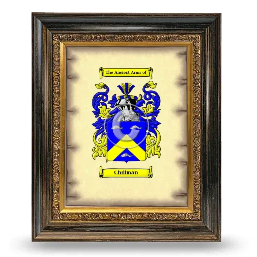Chillman Coat of Arms Framed - Heirloom