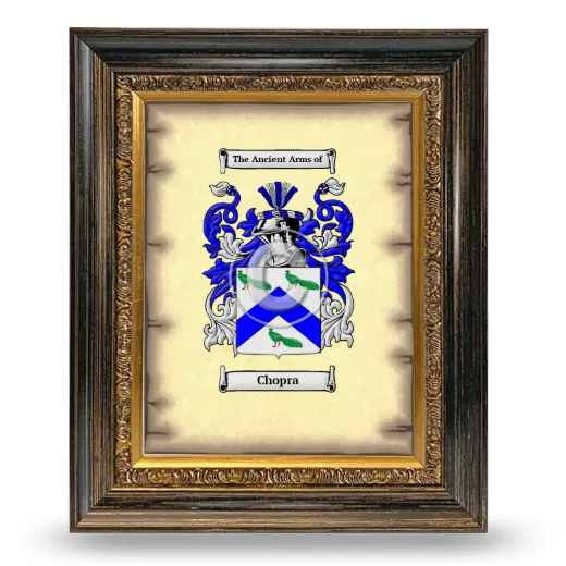 Chopra Coat of Arms Framed - Heirloom