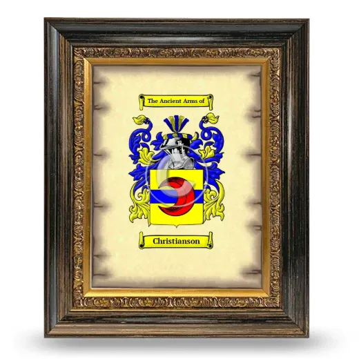 Christianson Coat of Arms Framed - Heirloom