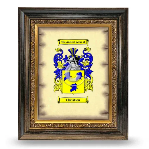 Christien Coat of Arms Framed - Heirloom