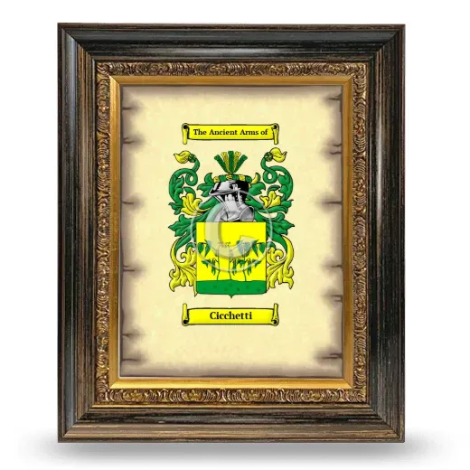 Cicchetti Coat of Arms Framed - Heirloom