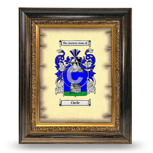 Circle Coat of Arms Framed - Heirloom