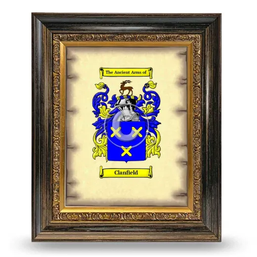 Clanfield Coat of Arms Framed - Heirloom