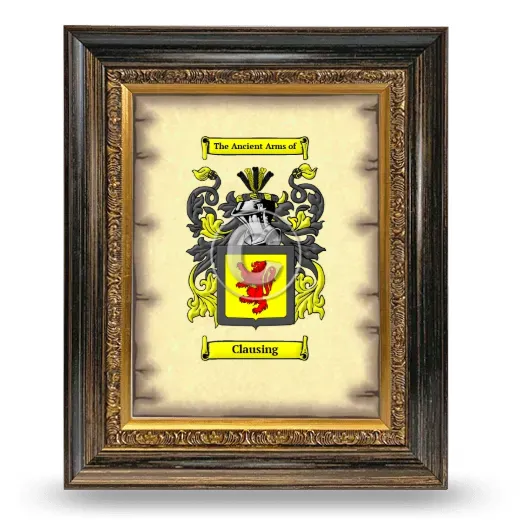 Clausing Coat of Arms Framed - Heirloom