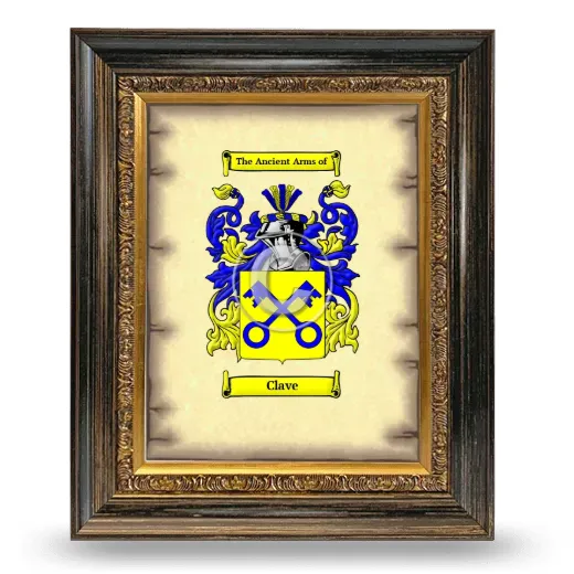 Clave Coat of Arms Framed - Heirloom